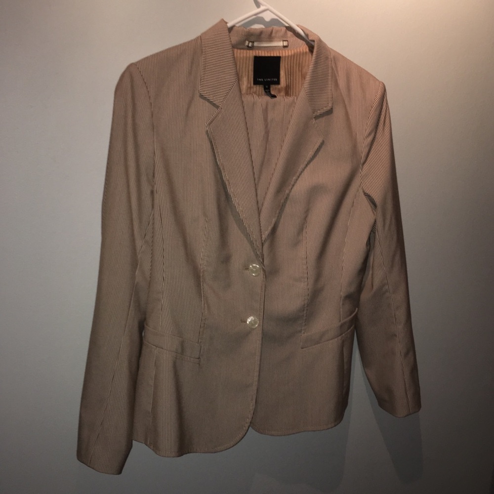 Brown and Tan striped suit